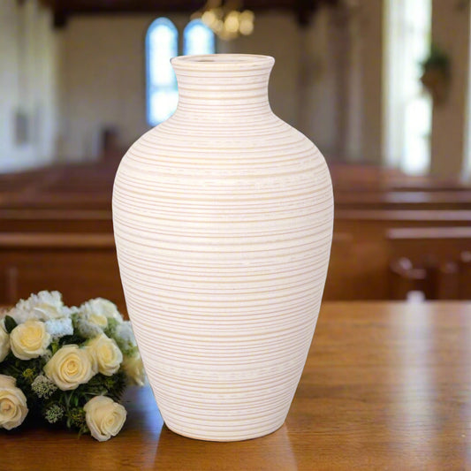 Noelle Cream Ceramic Vase