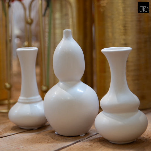 Naelle Ceramic Trumpet Vase Set (Set of 3)