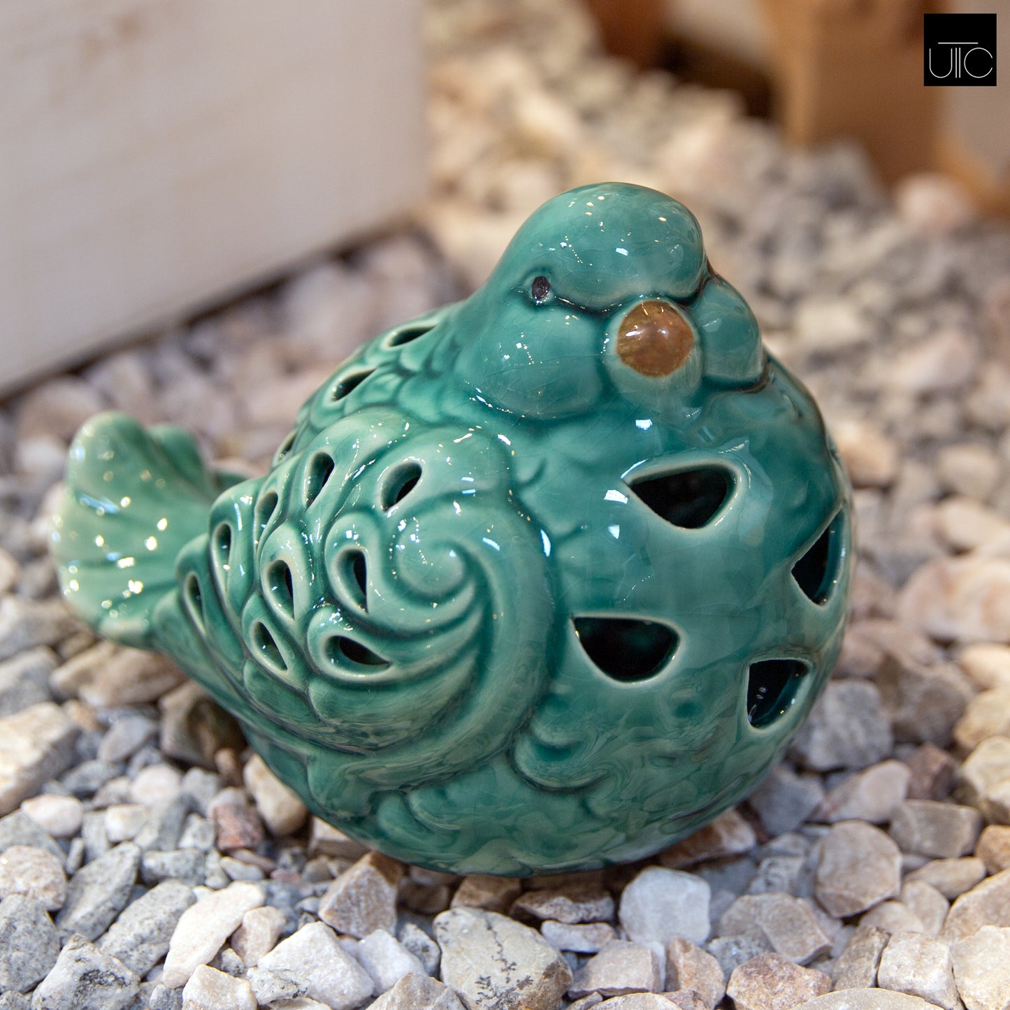 Ellora Cutout Ceramic Bird Figurine