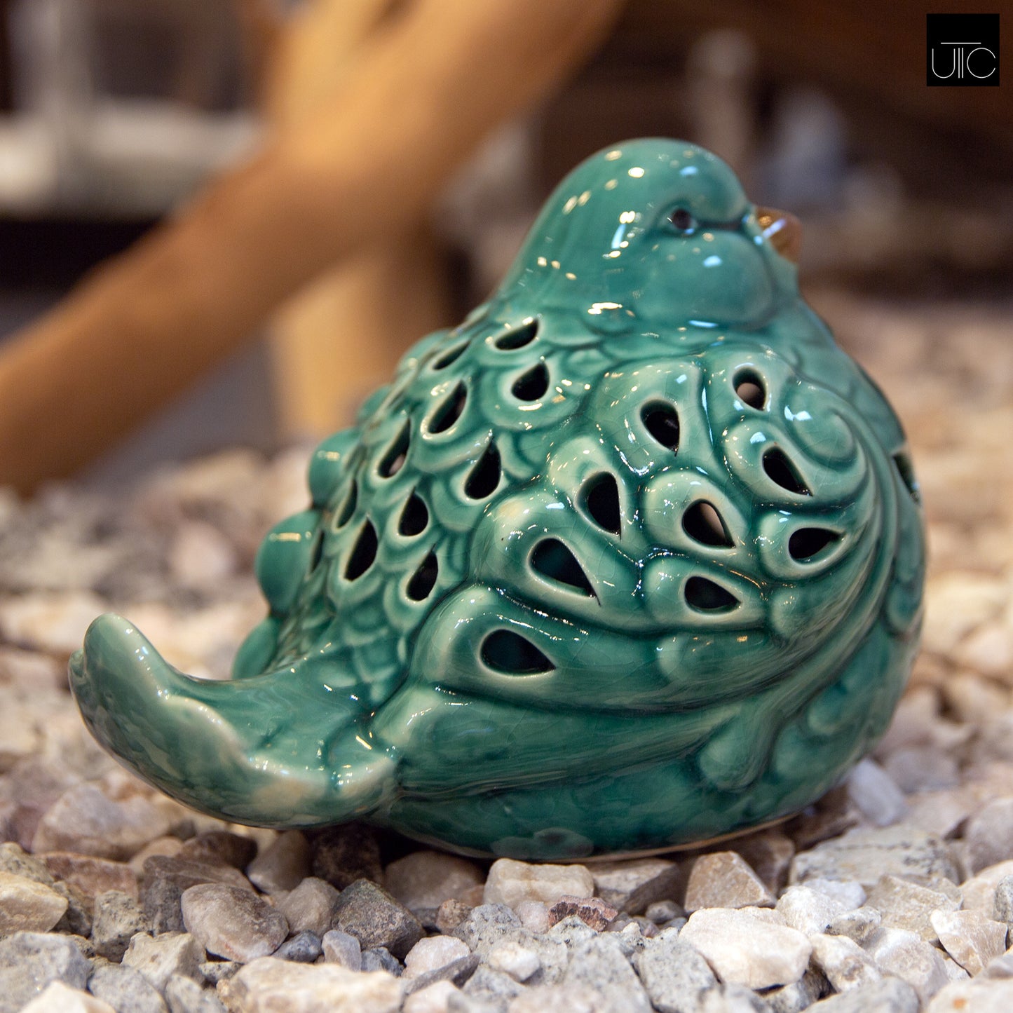 Ellora Cutout Ceramic Bird Figurine