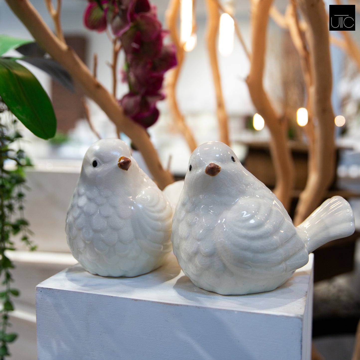Elric Ceramic Bird Figurines (Set of 2)