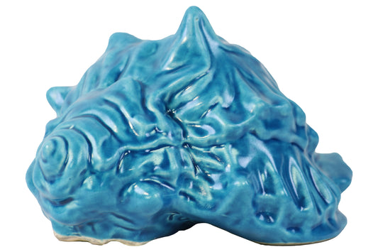 Ceramic Figurine Matte Finish Blue 4.5"H