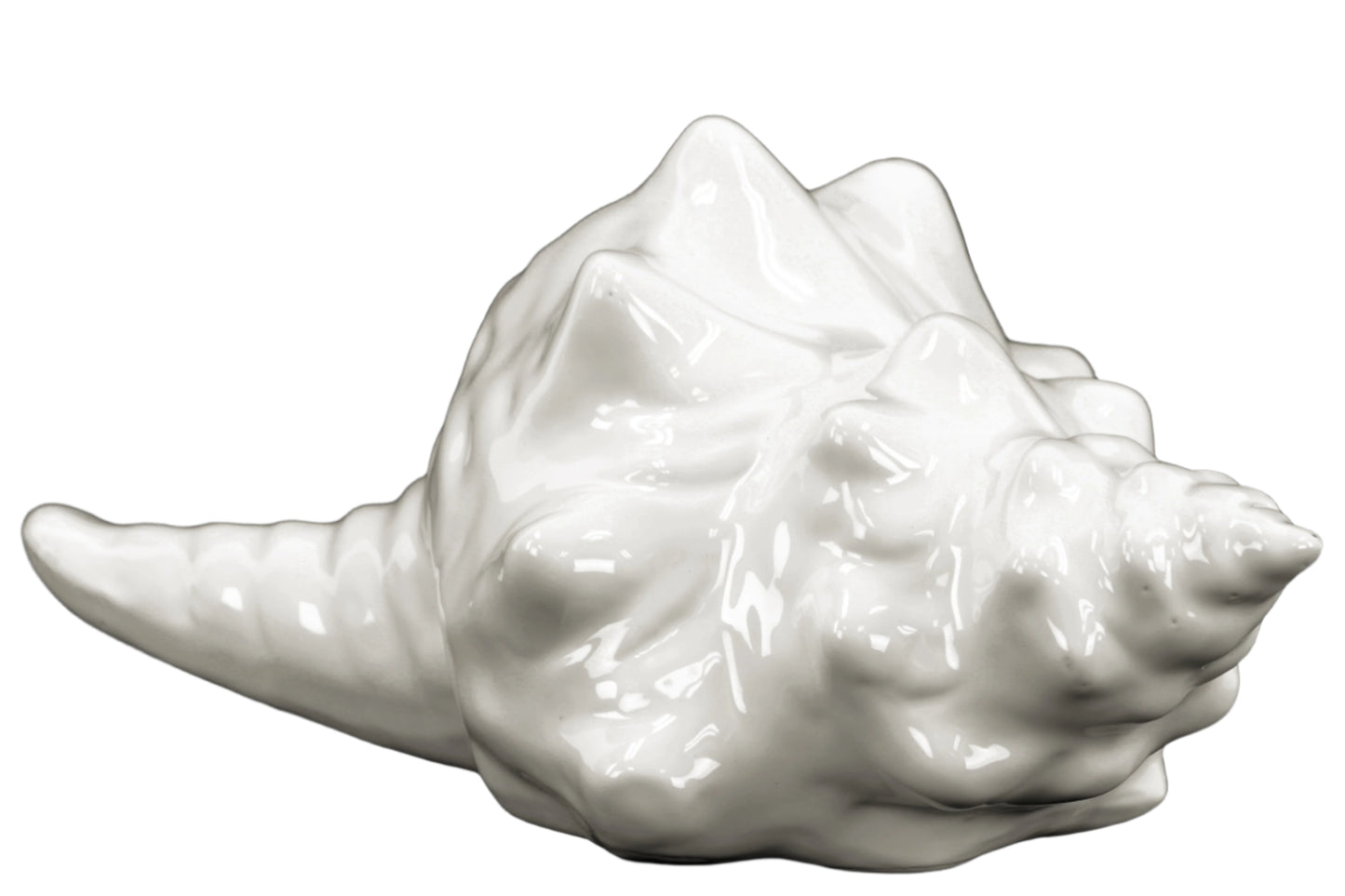 Ceramic Figurine Gloss Finish White 4"H