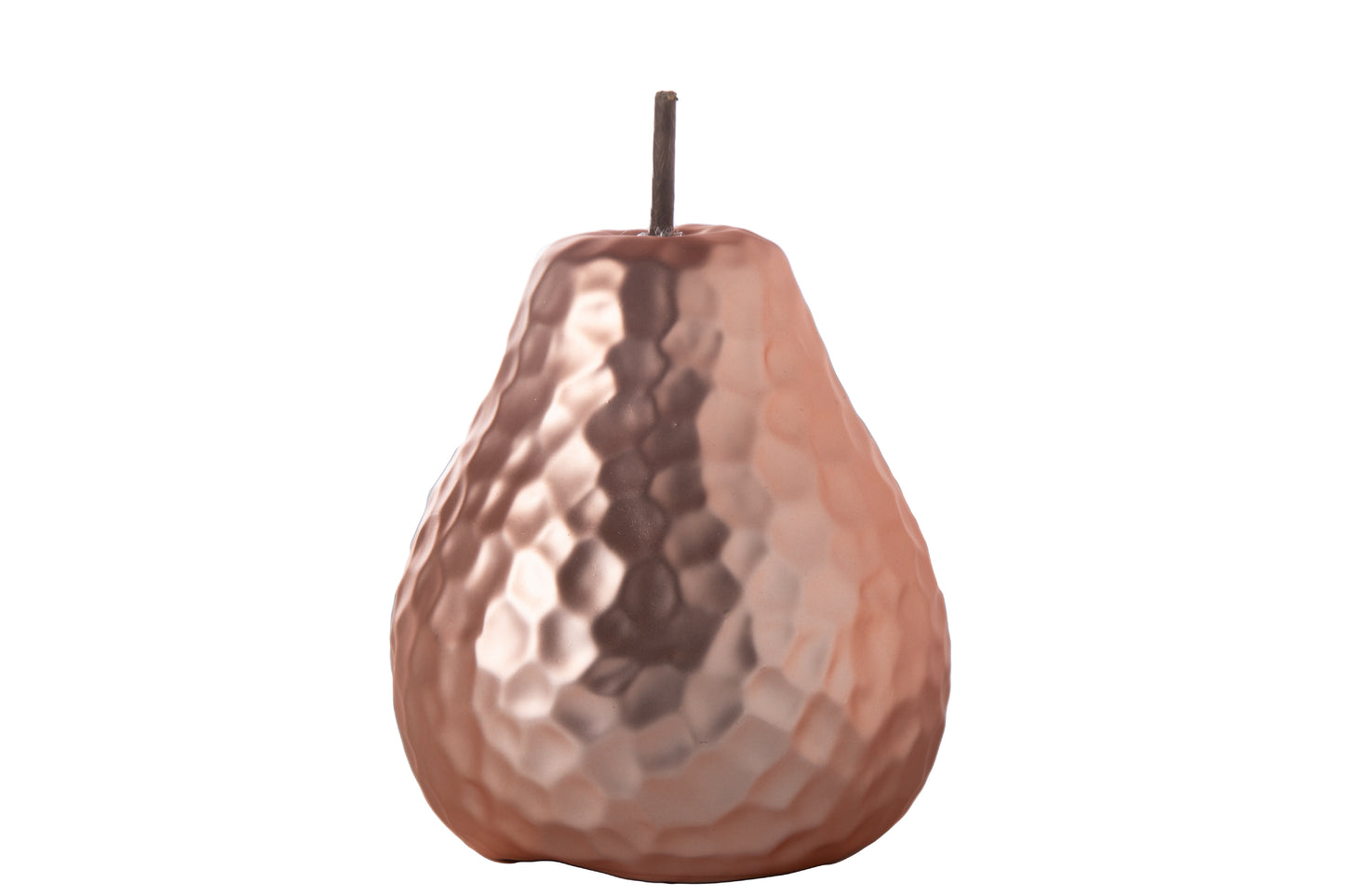Ceramic Pear Figurine with Stem in Hammered Design Body Matte Finis