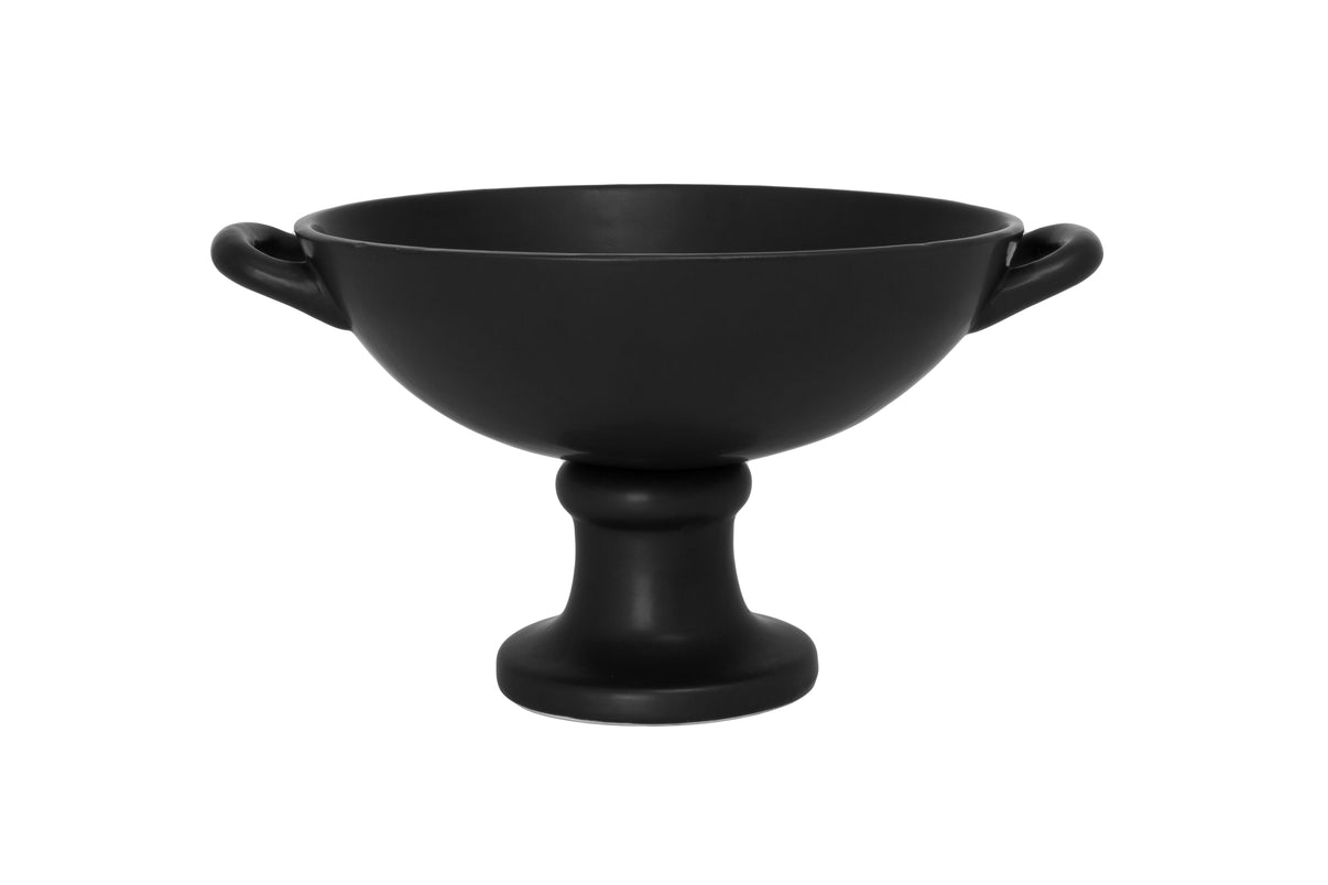 Savanna Ceramic Pedestal Bowl With Handles