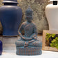 Cement Meditating Buddha Figurine Washed Concrete Finish