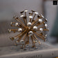 Metal Round Sea Urchin Ball Tarnished Finish Gold-6.00"H