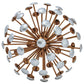 Metal Round Sea Urchin Ball Tarnished Finish Gold-6.00"H