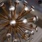 Metal Round Sea Urchin Ball Tarnished Finish Gold-6.00"H