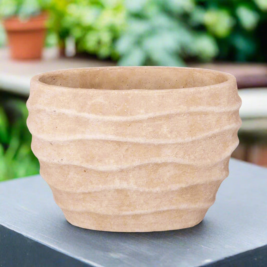 Renley Cream Cement Flower Pot