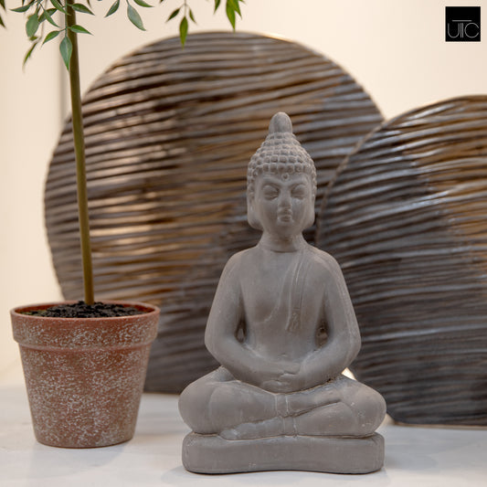 Terracotta Buddha  Figurine Washed  Finish