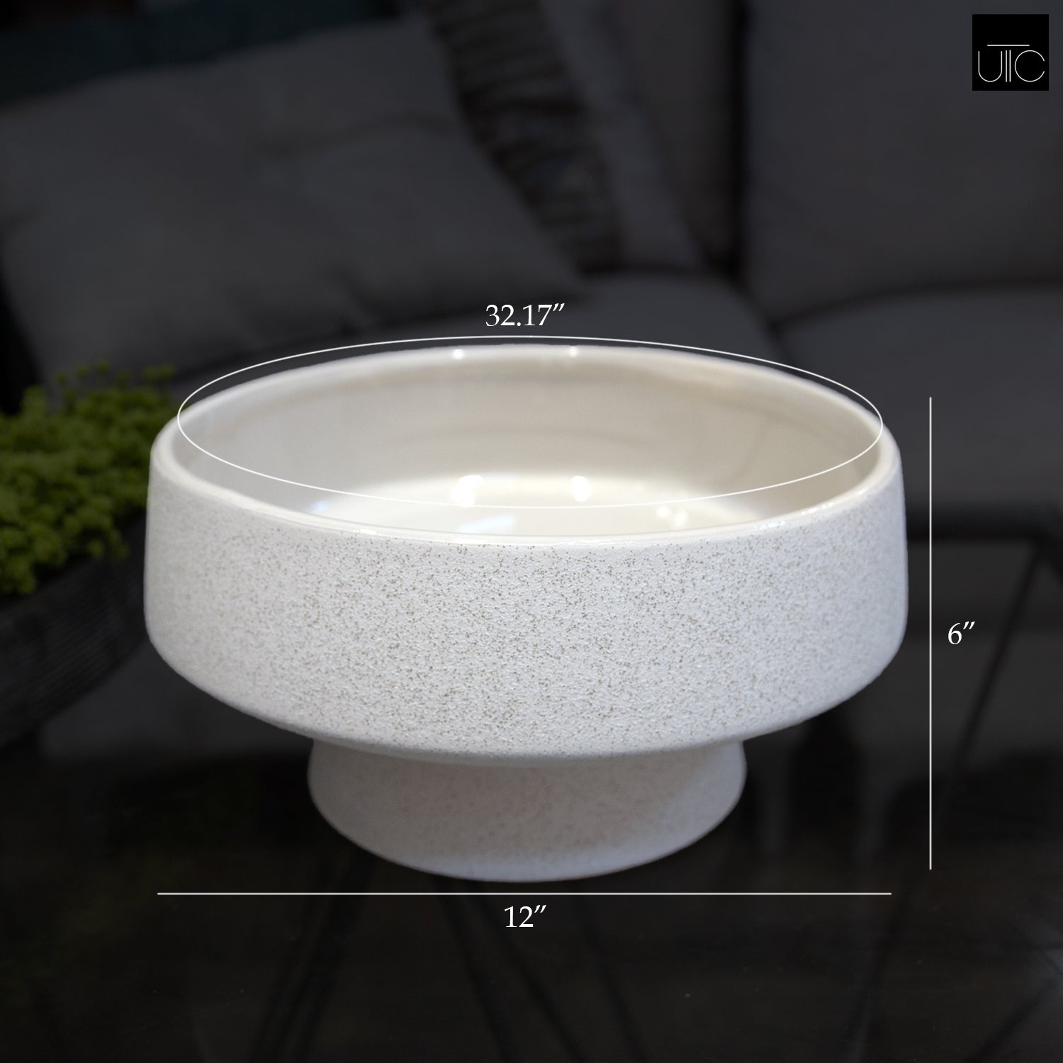 Mystique Ceramic Footed Bowl