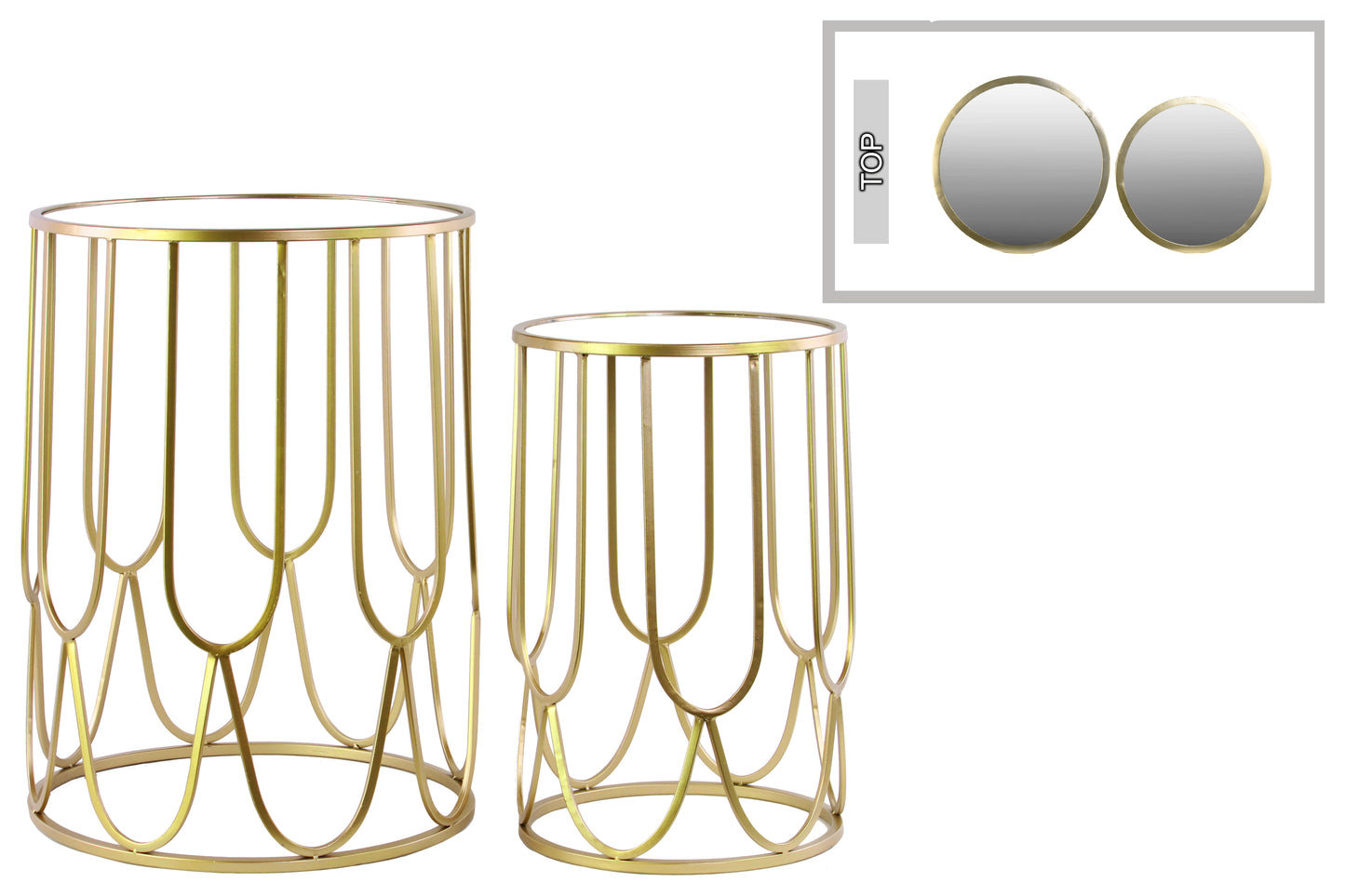 Metal Table Metallic Finish