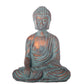 Cement Meditating Buddha Figurine Washed Concrete Finish-11.50"H