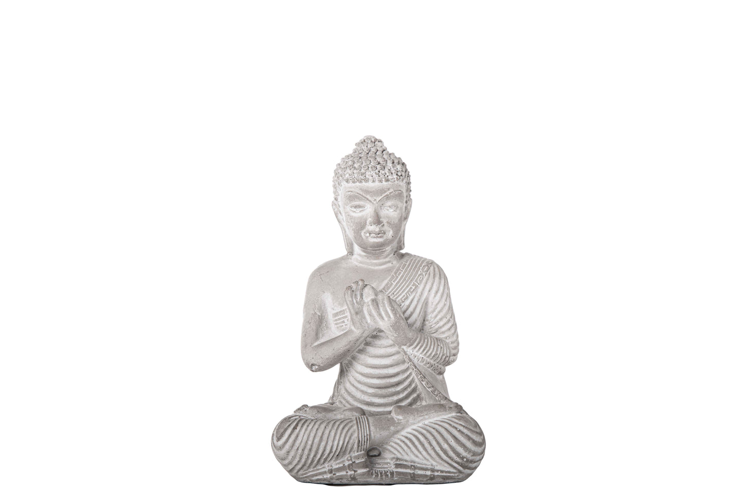 Cement Meditating Buddha Figurine Antique Finish