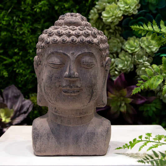 Galven Terracotta Buddha Head Figurine