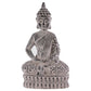 Cement Buddha  Figurine Washed Finish Gray-18.5"H