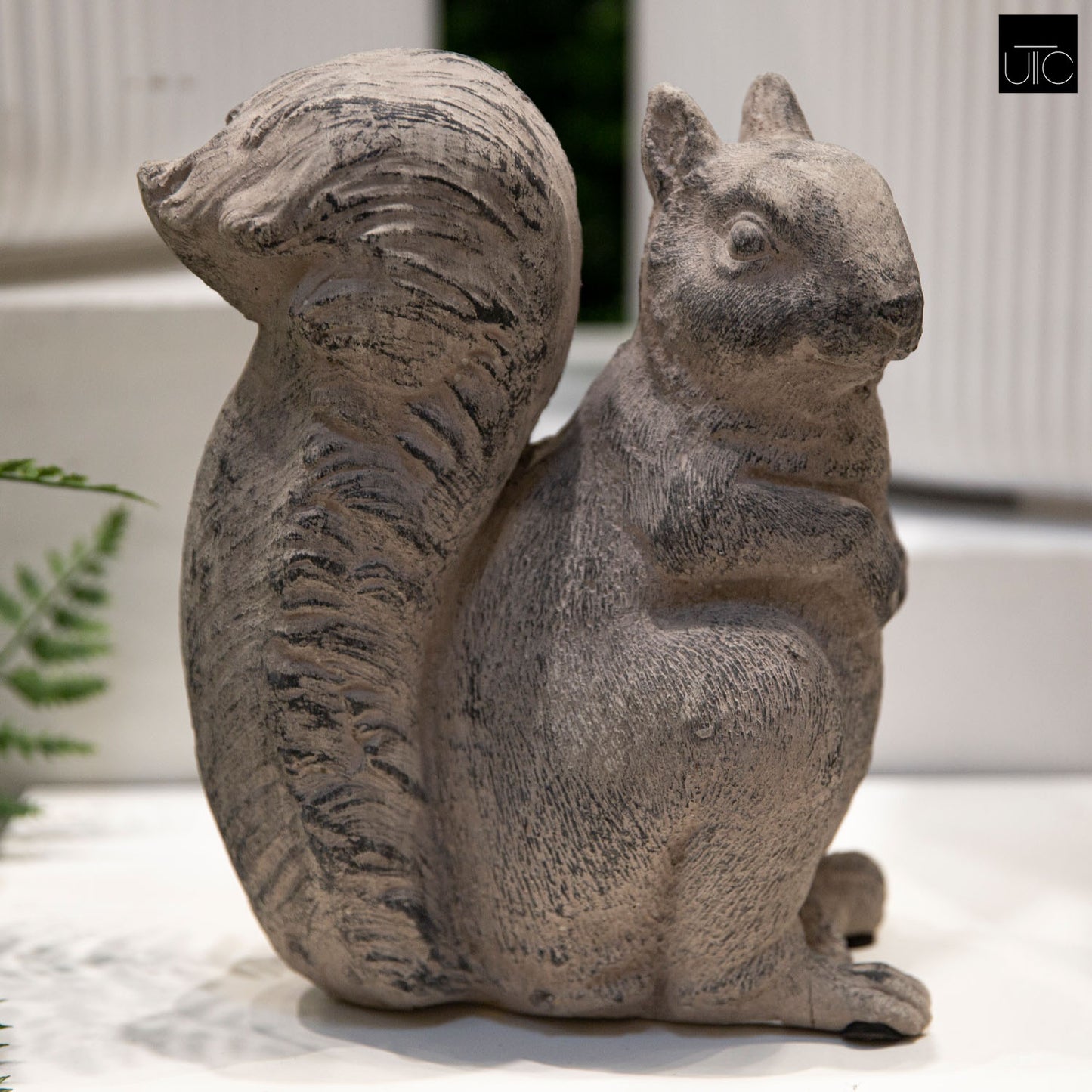 Ellric Sitting Squirrel Cement Figurine