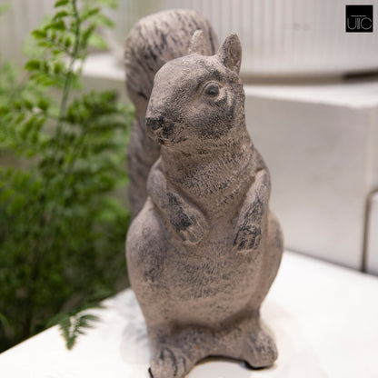 Ellric Sitting Squirrel Cement Figurine