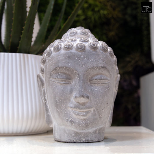 Navin Cement Buddha Head Sculpture