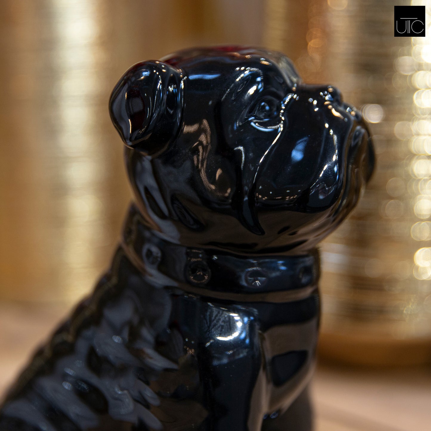 Hudson Glossy Bulldog Figurine
