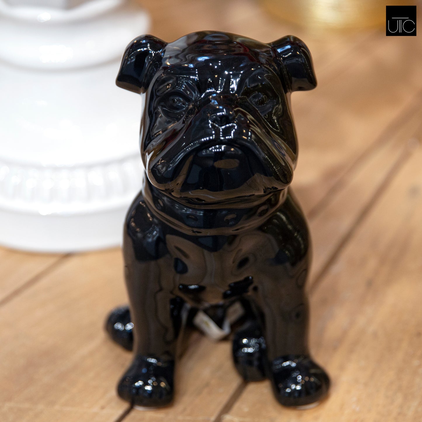 Hudson Glossy Bulldog Figurine