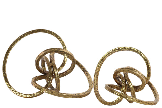Metal Sculpture Metallic Finish-7.7"H