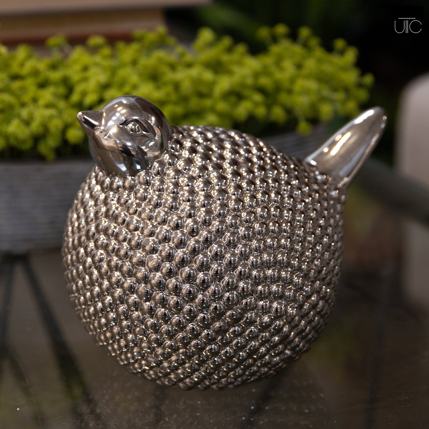 Ceramic Blubbery Bird Figurine Gloss Finish