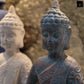 Cement Meditating Buddha Figurine Washed Concrete Finish