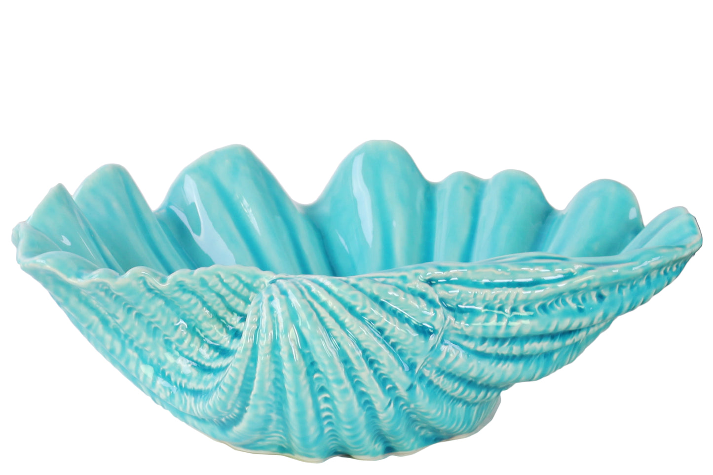 Ceramic Sculpture Gloss Finish Blue 4"H