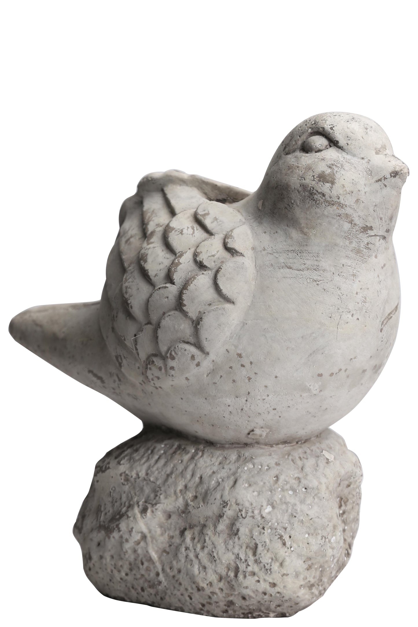 Crest Cement Bird Figurine