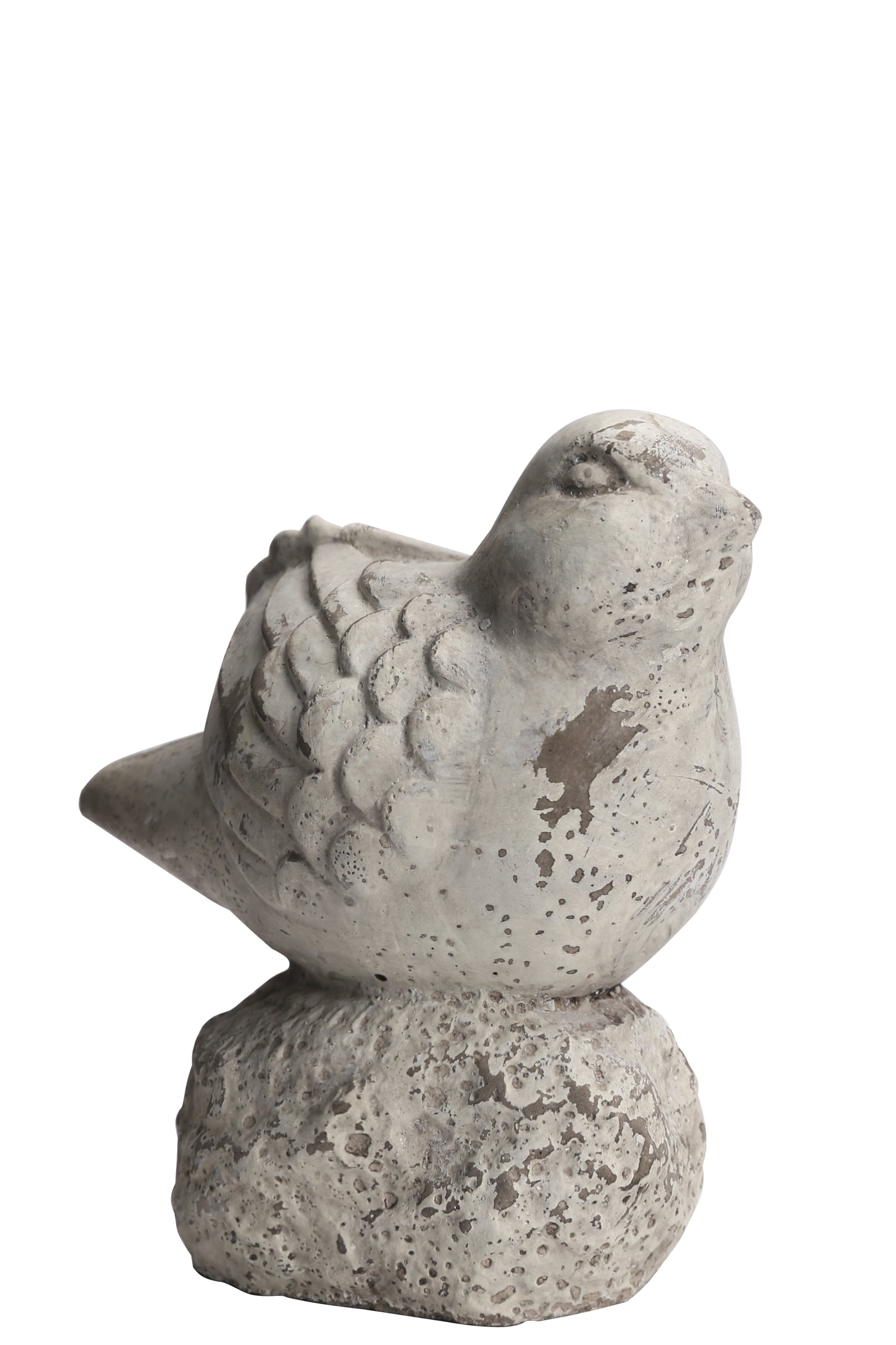 Crest Cement Bird Figurine