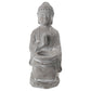 Cement Kneeling Buddha Figurine Washed Finish