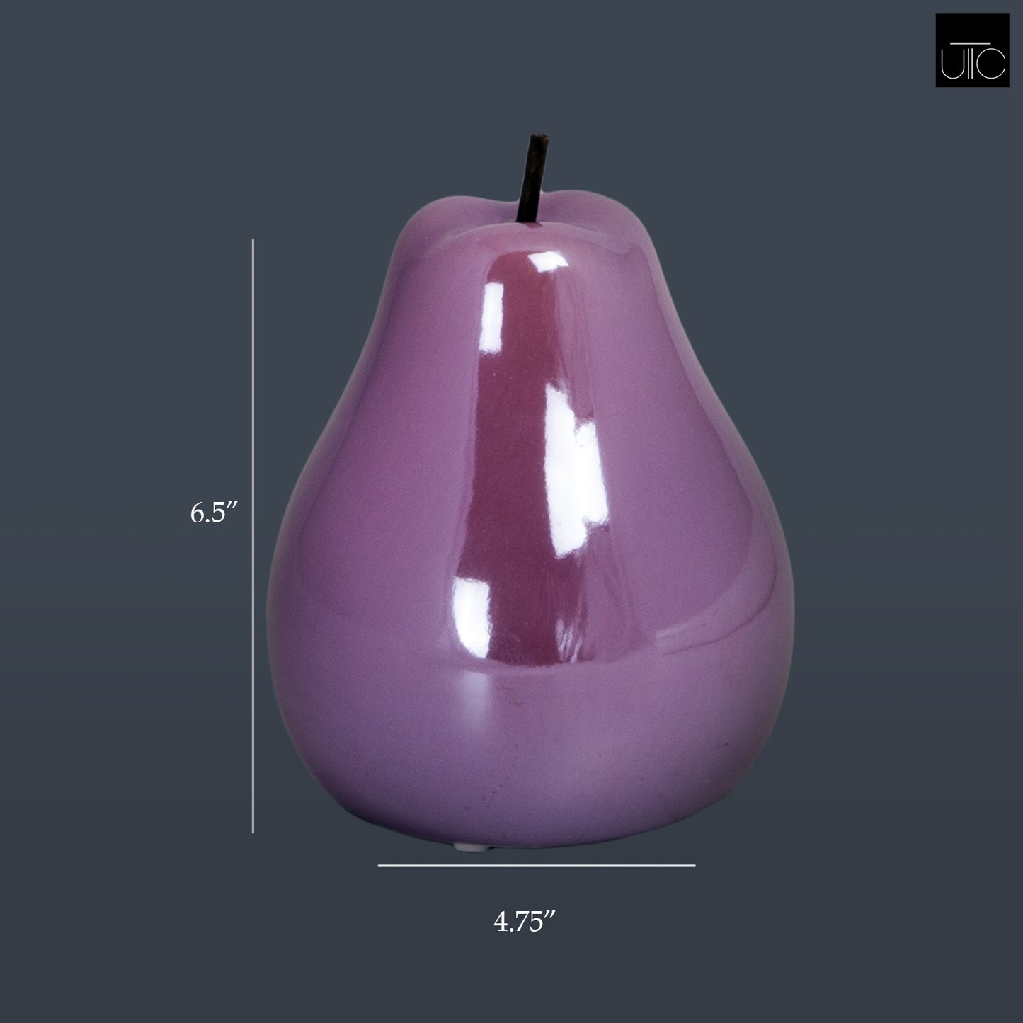 Ceramic Pear Figurine SM Pearlescent Finish