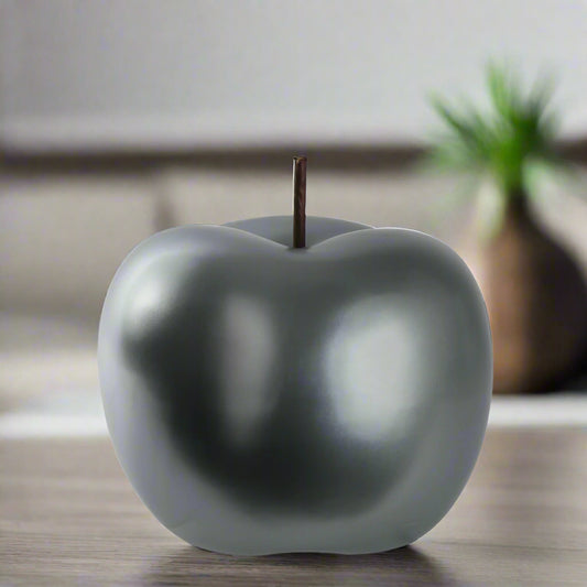 Nolyn Silver Ceramic Apple Decor