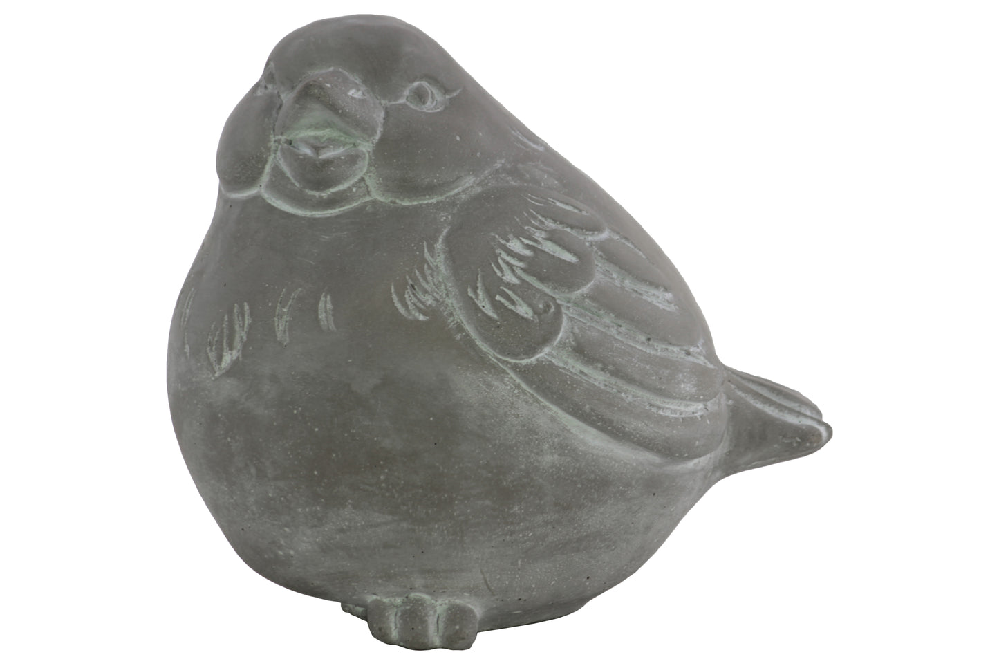 Brann Cement Sitting Bird Figurine