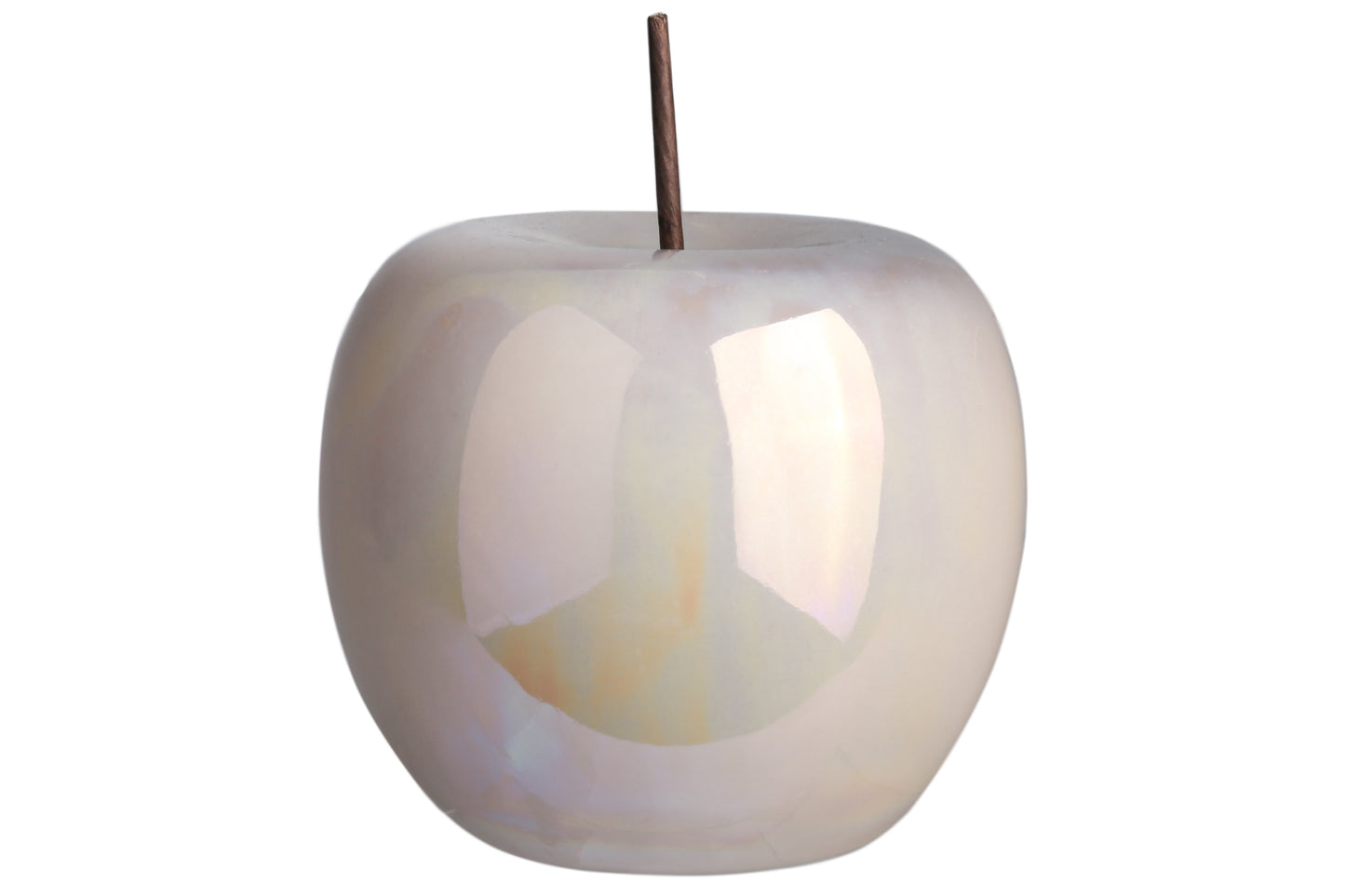 Ceramic Apple Figurine Polished Pearlescent Finish