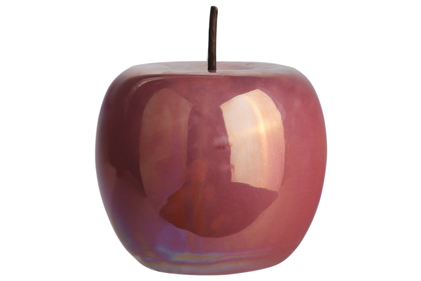 Ceramic Apple Figurine Polished Pearlescent Finish