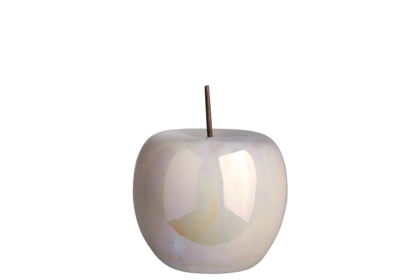 Ceramic Apple Figurine Polished Pearlescent Finish