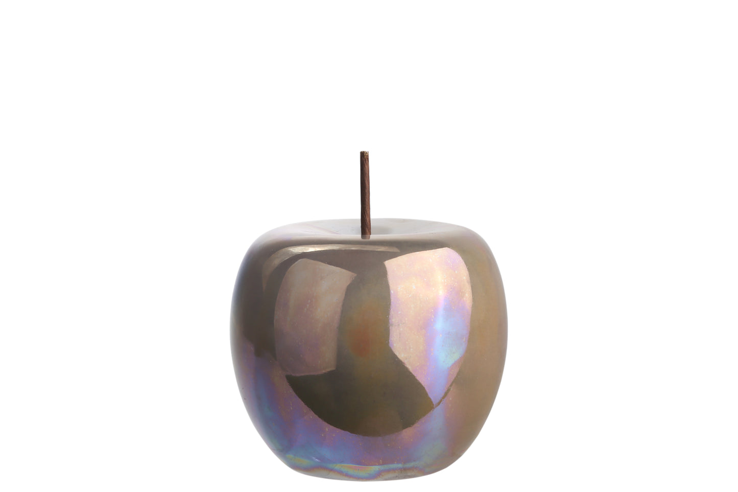 Ceramic Apple Figurine Polished Pearlescent Finish
