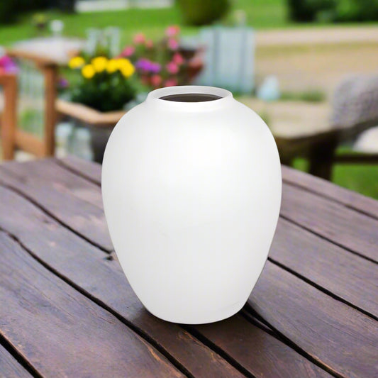 Wymber Terracotta White Vase