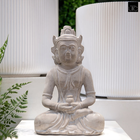 Dhyana Mudra Royal Meditating Buddha Figurine