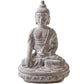 Cement Meditating Buddha Concrete Finish Gray-12.00"H