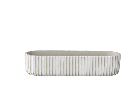 Cement Rectangle Pot Painted Finish