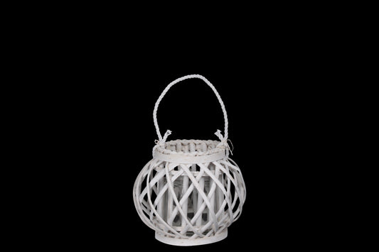 Bamboo Round Bellied Lantern Coated Finish