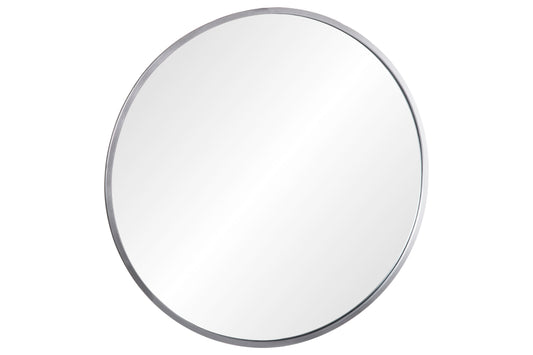 Metal Round Wall Mirror Metallic Finish