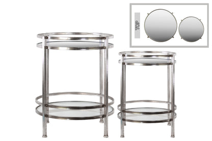 Metal Round Table Metallic Finish