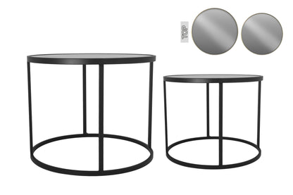 Iron Mirror Metal Table