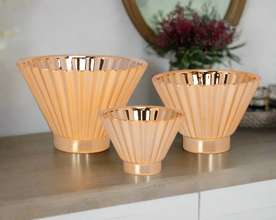 Orla Gold Embossed Round Bowl Set