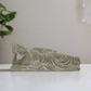 Cement Lying Buddha Natural Finish Gray-5.50"H